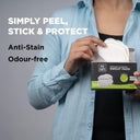 Folded | Peel off pads | Stain proof & absorbs sweat | Pack of 7 (14 Units) | Self Adhesive Glue