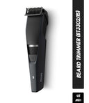 Philips BT3302/15 Rechargeable Cordless Dry Trimmer for Beard and Body with 10 Length Settings for Men (45mins Runtime, Stainless Steel Blade, Black and Grey)