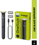 PHILIPS OneBlade Cordless Trimmer (3 Length Settings, QP1424/10, Charcoal Gray)