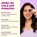 Shop Plix 0.1% Salicylic Acid Jamun Mattifying Lightweight Sunscreen SPF50+ PA+++ UVA