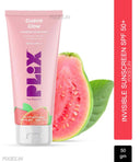 PLIX SPF 50+ Guava Glow Invisible Sunscreen Gel For UV A, UV B Protection with Ceramides and Vit C (50gm)
