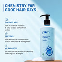 Plum Peptides Shampoo with Coconut Milk for Dry & Rough Hair 22x softer hair in 1 wash (250ml)