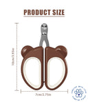 Qpets Cat Nail Cutter Bear Design – Stainless Steel Safety Clipper for Cats, Small Dogs, Birds & Small Pets