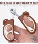 Qpets Cat Nail Cutter Bear Design – Stainless Steel Safety Clipper for Cats, Small Dogs, Birds & Small Pets