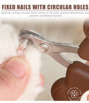Qpets Cat Nail Cutter Bear Design – Stainless Steel Safety Clipper for Cats, Small Dogs, Birds & Small Pets