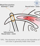 Qpets Cat Nail Cutter Bear Design – Stainless Steel Safety Clipper for Cats, Small Dogs, Birds & Small Pets