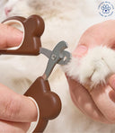 Qpets Cat Nail Cutter Bear Design – Stainless Steel Safety Clipper for Cats, Small Dogs, Birds & Small Pets