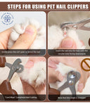 Qpets Cat Nail Cutter Bear Design – Stainless Steel Safety Clipper for Cats, Small Dogs, Birds & Small Pets