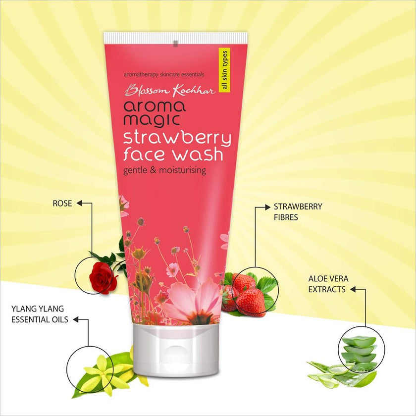 Buy Aroma Magic Strawberry Face Wash (100ml) Online in India – Pixies.in