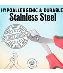 Sage Square Dog Nail Cutter Scissor – Multicolor, Stainless Steel Blades, Safety Stop, Ergonomic Handle for Large Dogs, Cats, Puppies & Kittens