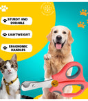 Sage Square Dog Nail Cutter Scissor – Multicolor, Stainless Steel Blades, Safety Stop, Ergonomic Handle for Large Dogs, Cats, Puppies & Kittens