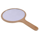 Shop Scarlet Line Professional Big Round Shape Makeup Large One Sided Wooden Hand Mirror For Salon (1 Pc) Online in India Chennai Tamil Nadu / Review
