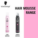 Schwarzkopf TAFT Locken Hold 3 Hair Mousse For Long Lasting Curls Weather - Proof Formula (200ml)