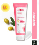 Buy Plum Squalane & Vitamin E Dewy-Bright Sunscreen SPF 50 PA+++ | Non-Oily, Non-Sticky, New UV Filters (50gm) Online in India