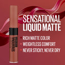 Maybelline New York Sensational Liquid Matte Lipstick, Weightless Comfort