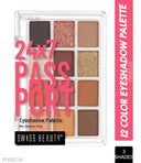 Swiss Beauty 24/7 Passport Eyeshadow Palatte (10.5gm)