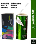 Tress Care Professional Aluminum Foil Paper for Hair Color and Highlighting (Green) - 125mm x 50mts