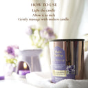 Buy Vedic Valley Ayurvedic Lavender Body Massage Shea & Soy Butter Candle Certified Natural Stress Relieving (200gm) Online in India