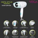 Buy VEGA Insta-Look 1400Watts Hair Dryer VHDH-23 (White+Blue) Online in India