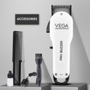 Vega Professional Pro Buzzer Hair Clipper - White (VPMHC-08)