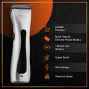 Wahl Professional Beretto Cordless Clipper - Silver (08843-024)