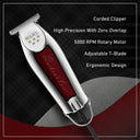 Wahl Detailer Corded Trimmer - Maroon (08081-1224)