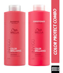 Shop Wella Professionals Invigo Color Brilliance Shampoo (1000ml) & Condtioner (1000ml) | Colour Protecting Hair Cleanser for Coloured, Treated, Fine/Normal Hair | With Lime Caviar Online in India Chennai Tamil Nadu / Review