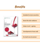 Shop Mirabelle Cosmetics Wine Fairness Facial Sheet Mask EX (25ml) Online in India Chennai Tamil Nadu / Review