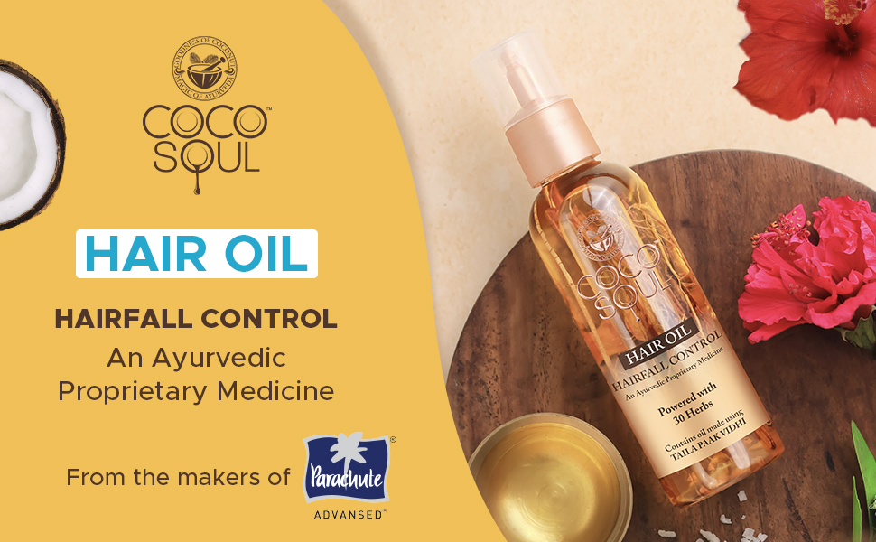 Coco Soul Hair Fall Control Ayurvedic Hair Oil with Bhringraj