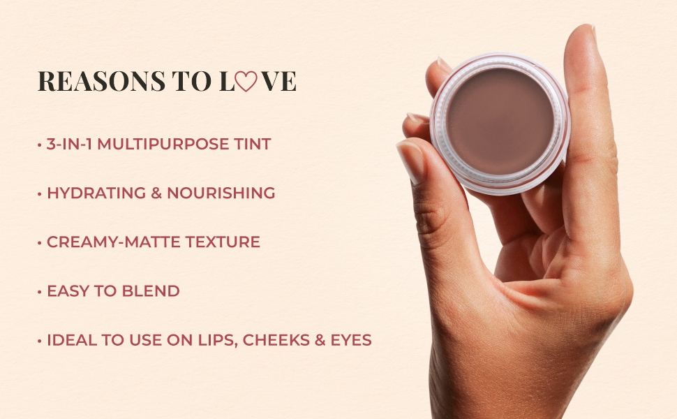 Just Herbs Ayurvedic, Natural Lip & Cheek Tint, Blush For Women- SLS, Chemical & Paraben Free