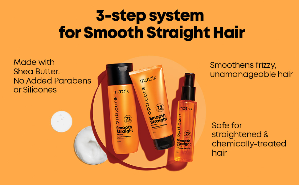 Matrix Opti.Care Professional Shampoo and Conditioner Combo for Salon Smooth Straight Hair