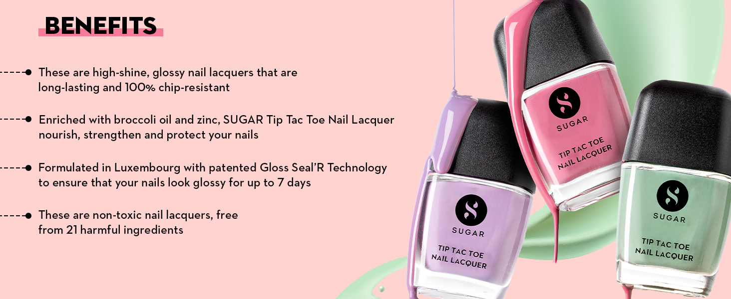 SUGAR Cosmetics Tip Tac Toe Nail Lacquer Classic how to use